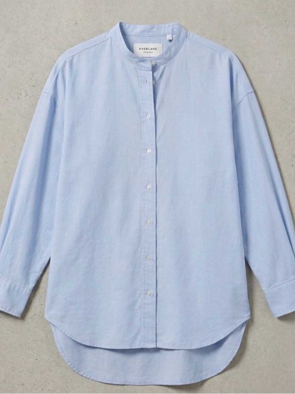 Everlane Women’s Pale Blue Button-Front oversized Shirt